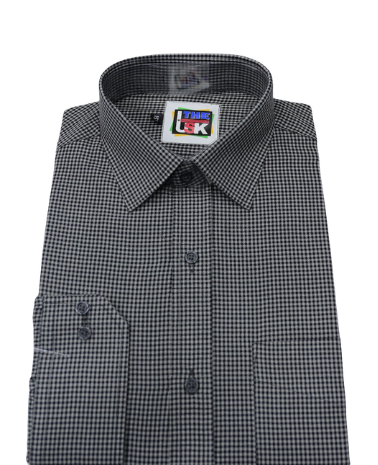 Blue & Grey Micro Check Shirt
