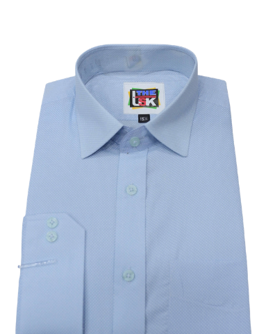 Sky Blue & White Dot Shirt