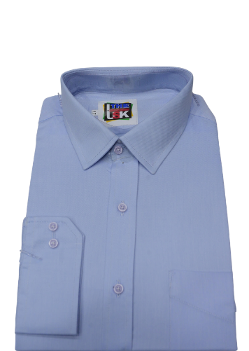 Sky Blue Self-Design Egyptian Cotton Shirt